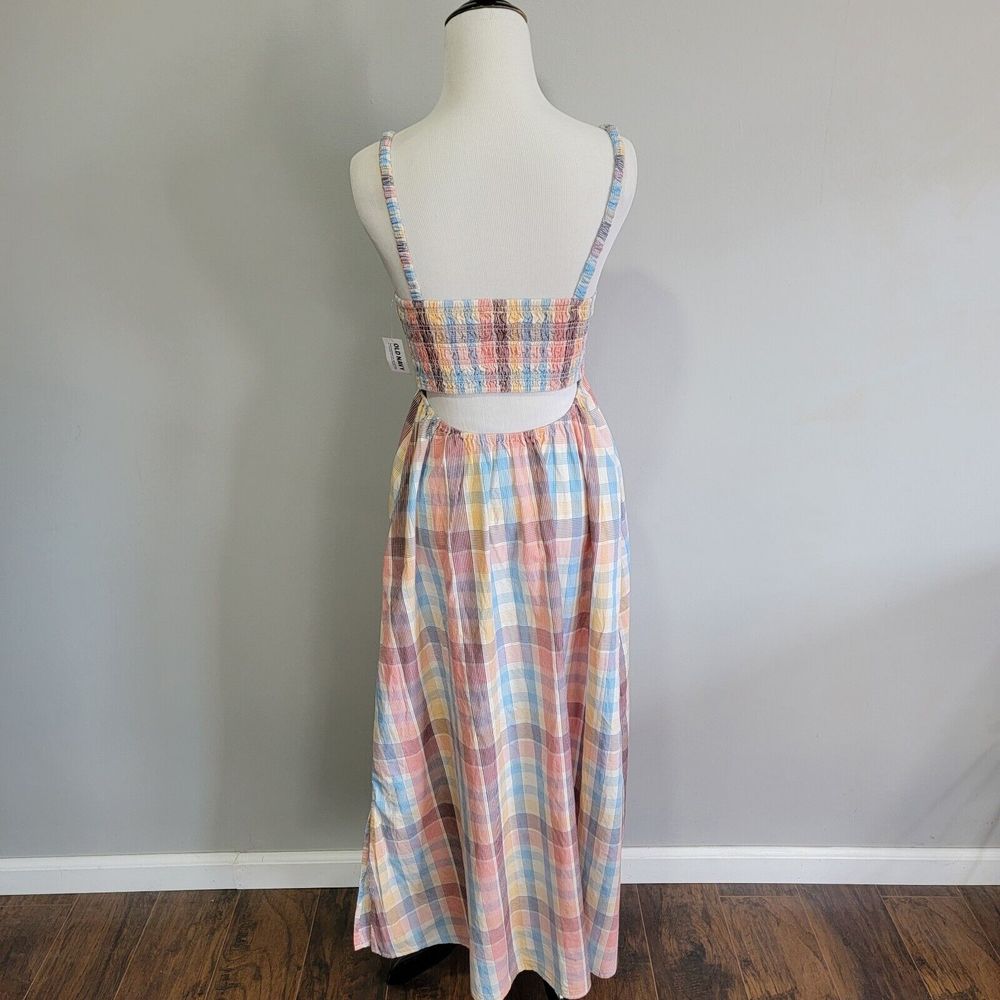 Pastel Plaid Maxi Dress - Picture 4 of 15